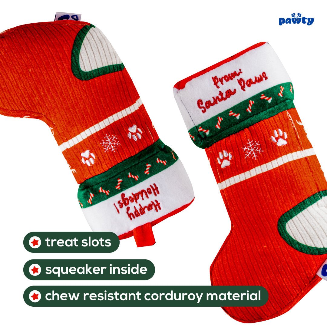 Pawty Dog Toys Christmas Sock - Cool Gear Pro