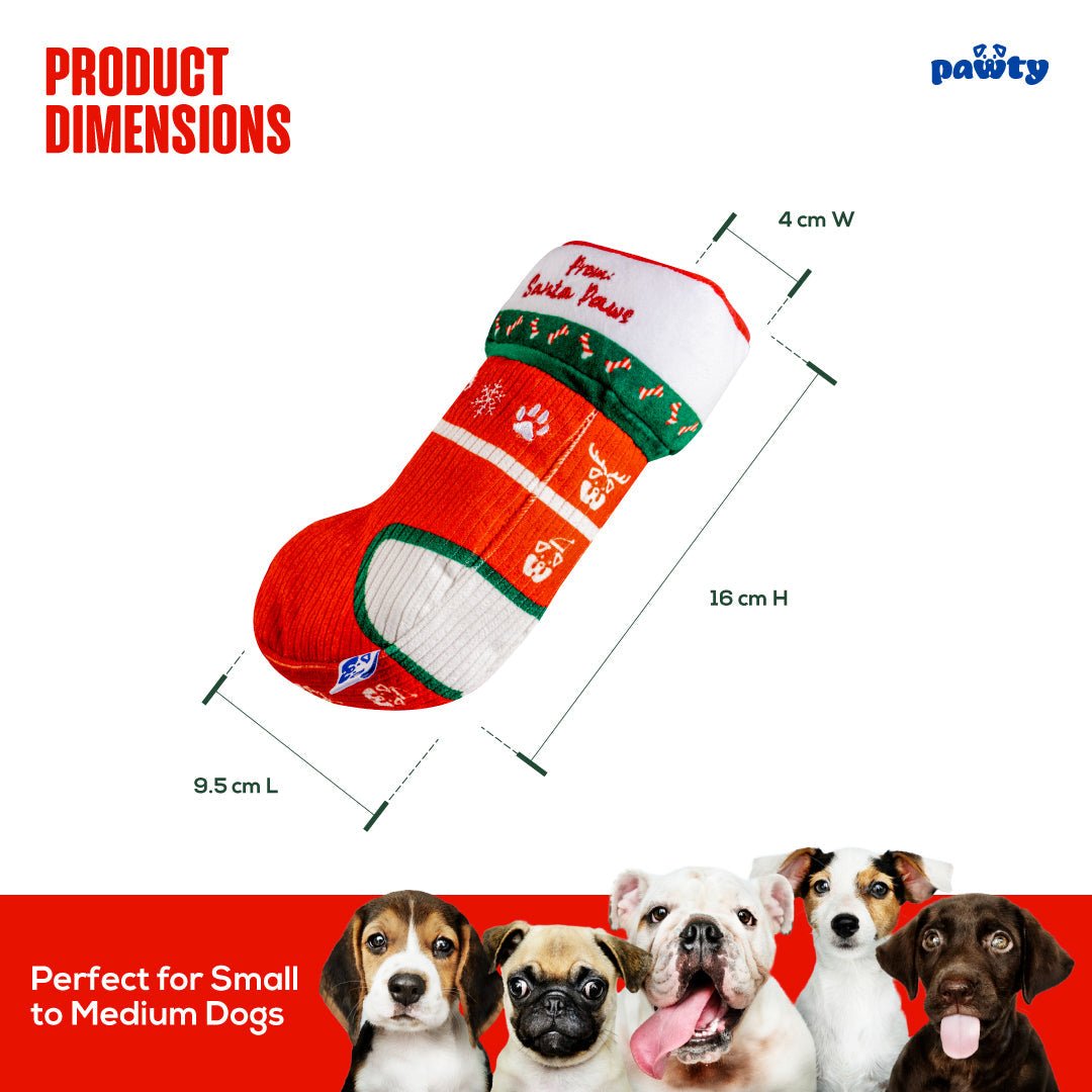 Pawty Dog Toys Christmas Sock - Cool Gear Pro
