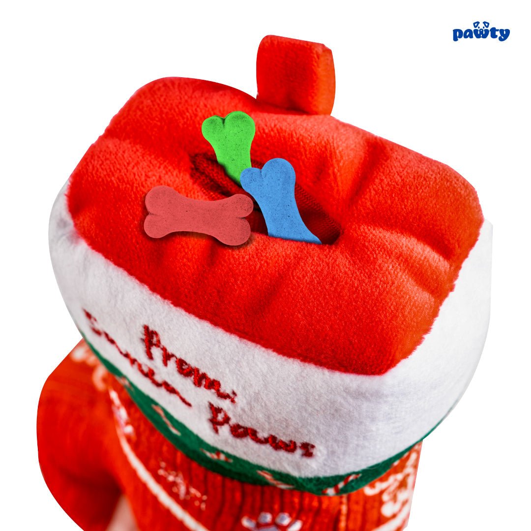 Pawty Dog Toys Christmas Sock - Cool Gear Pro