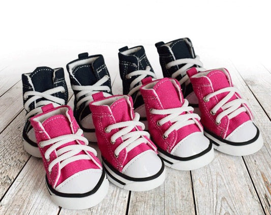 Pet denim canvas shoes dog shoes, sports and leisure waterproof non - slip dog shoes breathable and comfortable - Infinity Dog