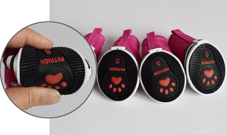 Pet denim canvas shoes dog shoes, sports and leisure waterproof non - slip dog shoes breathable and comfortable - Infinity Dog