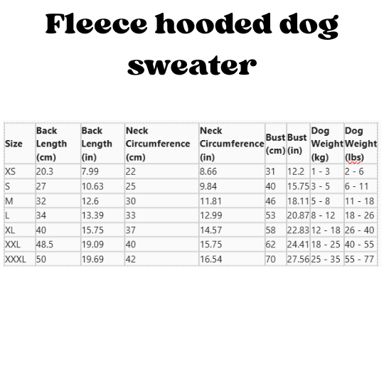 Fleece hooded dog sweater - Infinity Dog