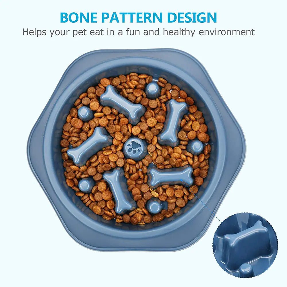 Slow Feeder Bone Design Pet Bowl - Cool Gear Pro