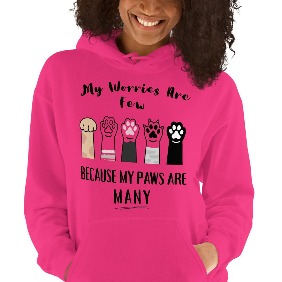 Worries Few Paws Many Hoodie - Cool Gear Pro